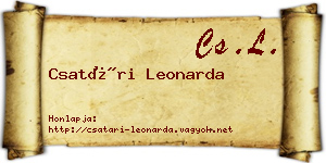 Csatári Leonarda névjegykártya